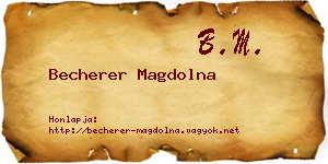 Becherer Magdolna névjegykártya